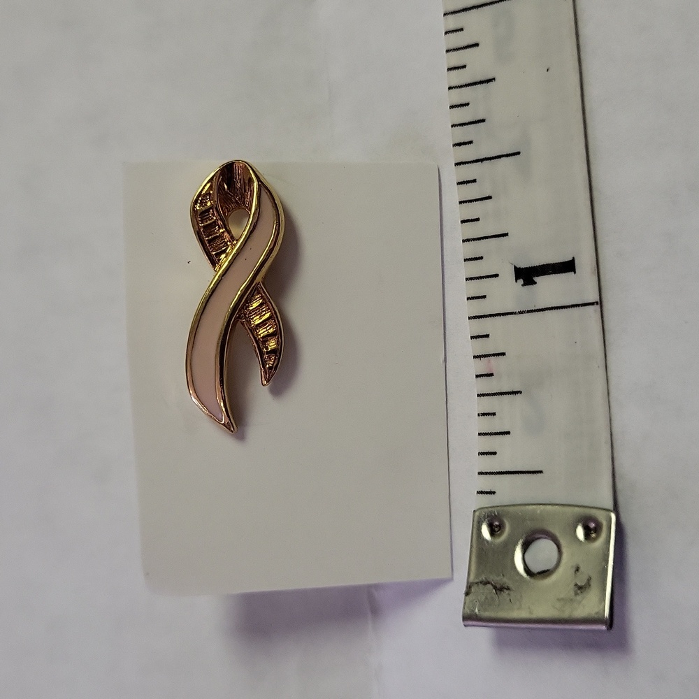 Pink Ribbon Support Pin - Picture 3 of 4